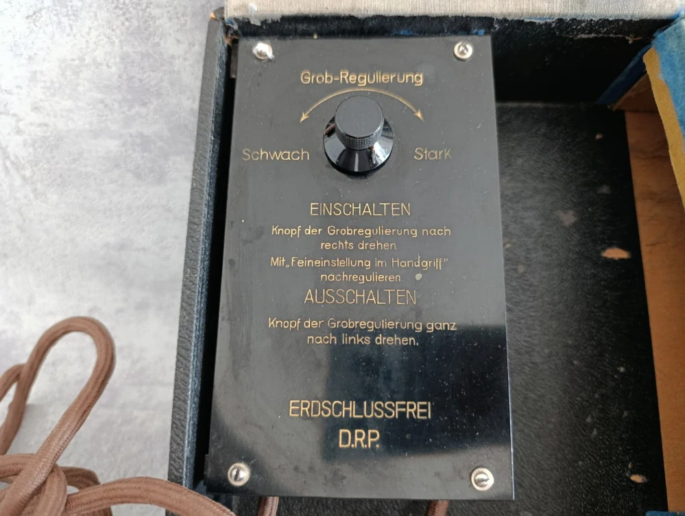 Vysokofrekvenční přístroj Radiostal – erdschlussfrei – D.R.P.